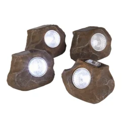 Solar Rock LED Lights - Set Of 4