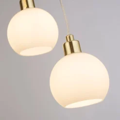 Gold And White Glass Cluster Pendant Ceiling Light -Julian Charles 701242 Zoom