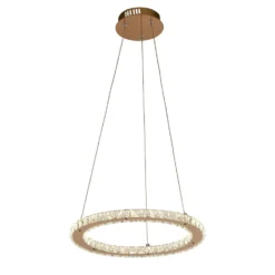 Copper LED Ring Pendant Ceiling Light