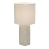 Grey Table Lamp With White Shade