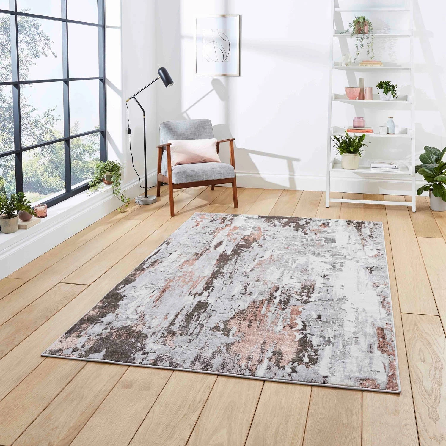 Apollo GR580 Grey/Rose Rug 1 Apollo GR580 Grey/Rose Rug