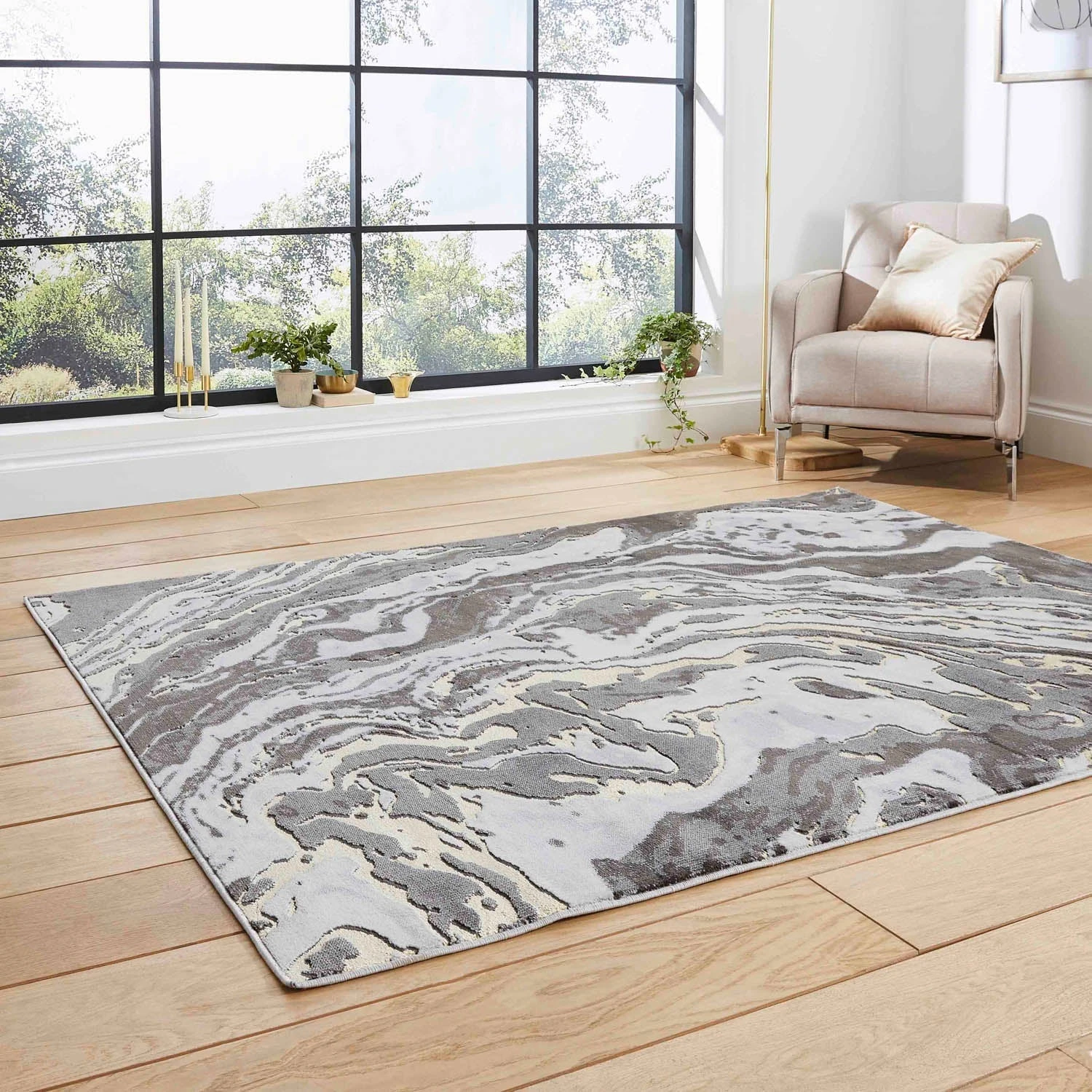 Apollo GR584 Grey/Gold Rug 3 Apollo GR584 Grey/Gold Rug - Image 3