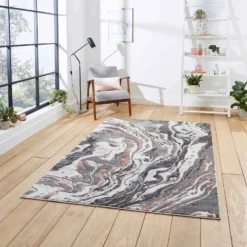 Apollo GR584 Grey/Rose Rug