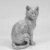 Hestia Small Diamante Cat Figurine