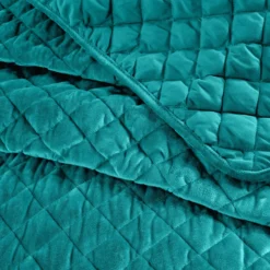 Regent Emerald Green Quilted Soft Touch Velvet Bedspread Set -Julian Charles BREGBEDEMG4