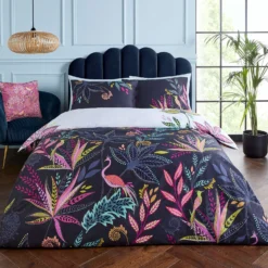 Sara Miller Botanic Paradise Midnight Cotton Duvet Set