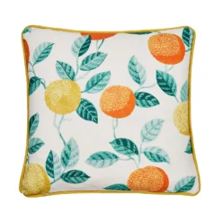 Botanical Fruits Reversible Outdoor Cushion (43cm X 43cm) -Julian Charles Botanical Fruits Outdoor Cushion Green 03
