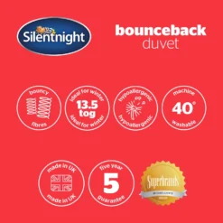 Silentnight Bounceback 13.5 Tog Duvet -Julian Charles BouncebackDuvet135TogAllSizes9