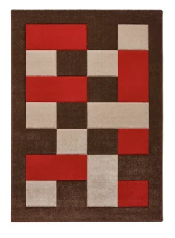 Brooklyn BRK04 Brown/Red Rug -Julian Charles BrooklynBRK04Brown.Red 2