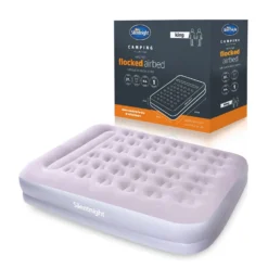 Silentnight Camping Collection Grey Flock Airbed With Built In Electric Pump