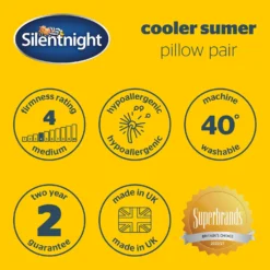Silentnight Cooler Summer Pillow Pair (Soft/Medium) -Julian Charles CoolerSummerPillowPair 8