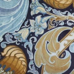 Laurence Llewelyn-Bowen Down The Dilly Ochre/Blue Velvet Cushion (43cm X 43cm) -Julian Charles Down the Dilly Cushion Ochre 04