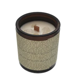 Eau Lovely Eau So Grateful White Moonstone Wood Wick Candle -Julian Charles EL GR AMBER 1