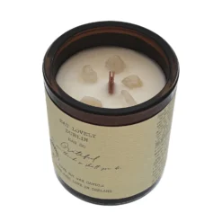 Eau Lovely Eau So Grateful White Moonstone Wood Wick Candle -Julian Charles EL GR AMBER 2