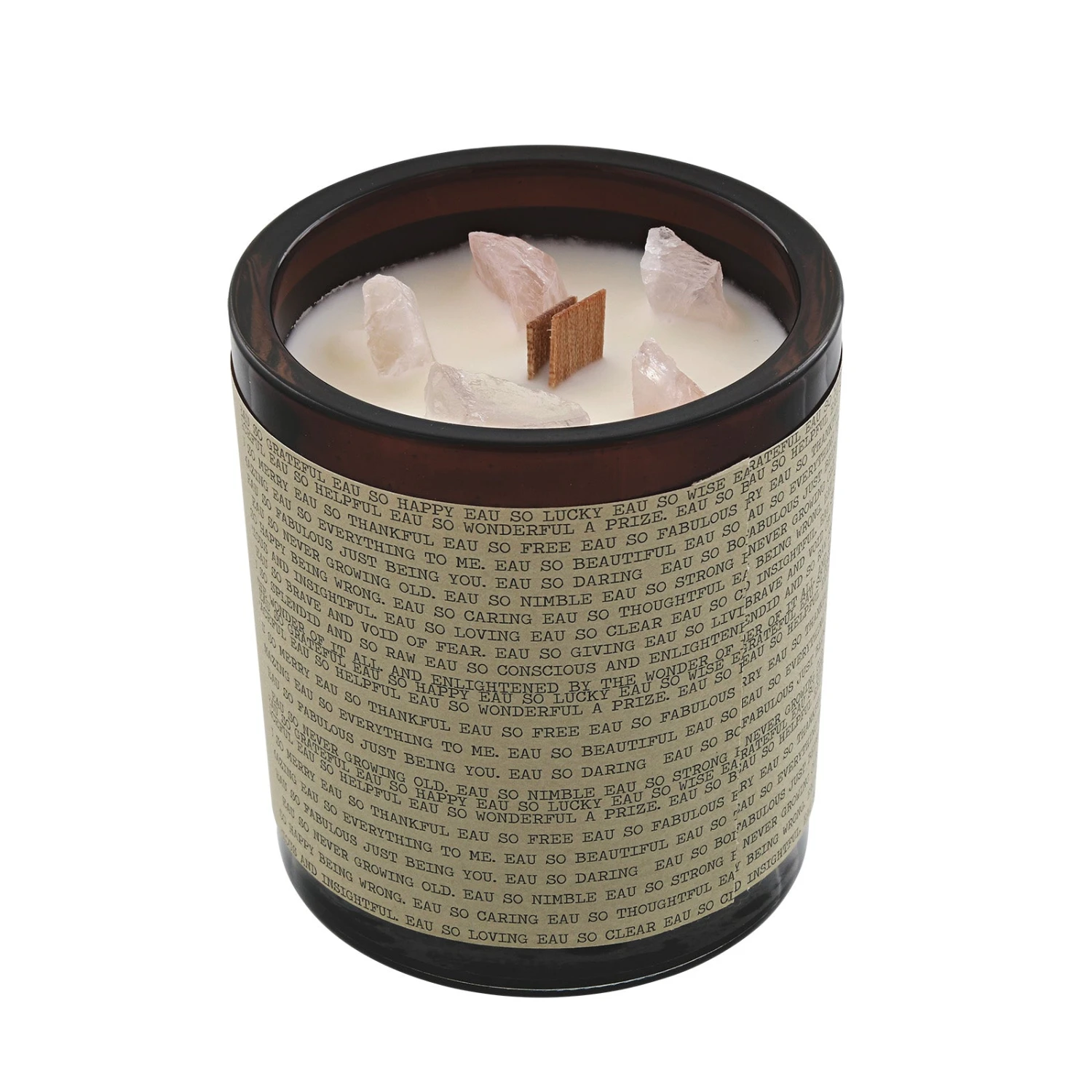Eau Lovely Eau So Loved Rose Quartz Wood Wick Candle 3 Eau Lovely Eau So Loved Rose Quartz Wood Wick Candle - Image 3