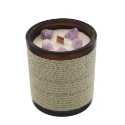 Eau Lovely Eau So Relaxed Amethyst Wood Wick Candle -Julian Charles EL REL AMBER 1