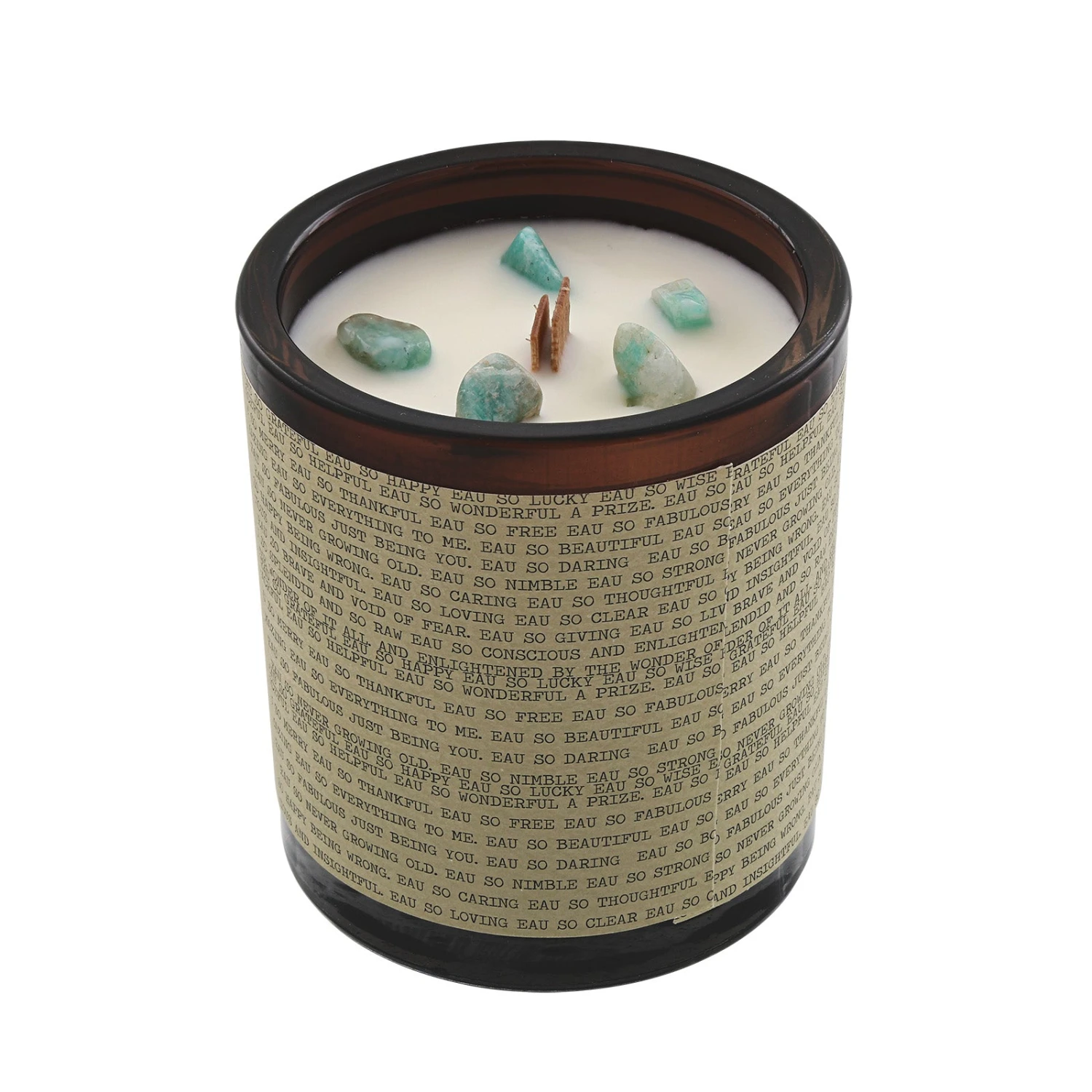 Eau Lovely Eau So Special Green Aventurine Wood Wick Candle 3 Eau Lovely Eau So Special Green Aventurine Wood Wick Candle - Image 3