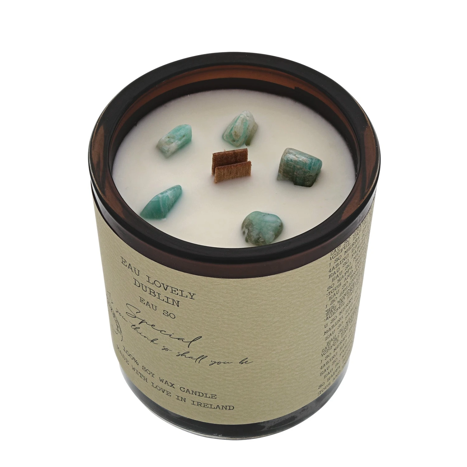 Eau Lovely Eau So Special Green Aventurine Wood Wick Candle 4 Eau Lovely Eau So Special Green Aventurine Wood Wick Candle - Image 4
