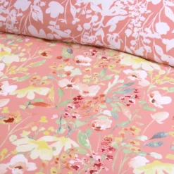 Wildflower Coral Reversible Super Soft Duvet Set -Julian Charles Edited JC Wildflower Coral CU