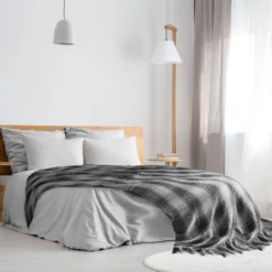 Charcoal Frisco Recycled Cotton Throw -Julian Charles FRIxxxxCHA 7