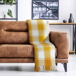 Ochre Frisco Recycled Cotton Throw