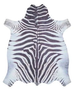 Faux Zebra Print Black/White Rug -Julian Charles FauxZebraPrintBlack.White 2
