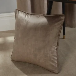 Abington Natural Velvet Cushion Cover (45cm X 45cm)