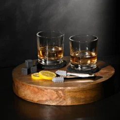 Whiskey Gift Set With Glasses, Coasters And Tongs -Julian Charles HM2264 T8