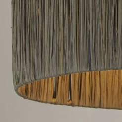 Dark Grey Raffia Light Shade (25cm) -Julian Charles HR00030 Zoom