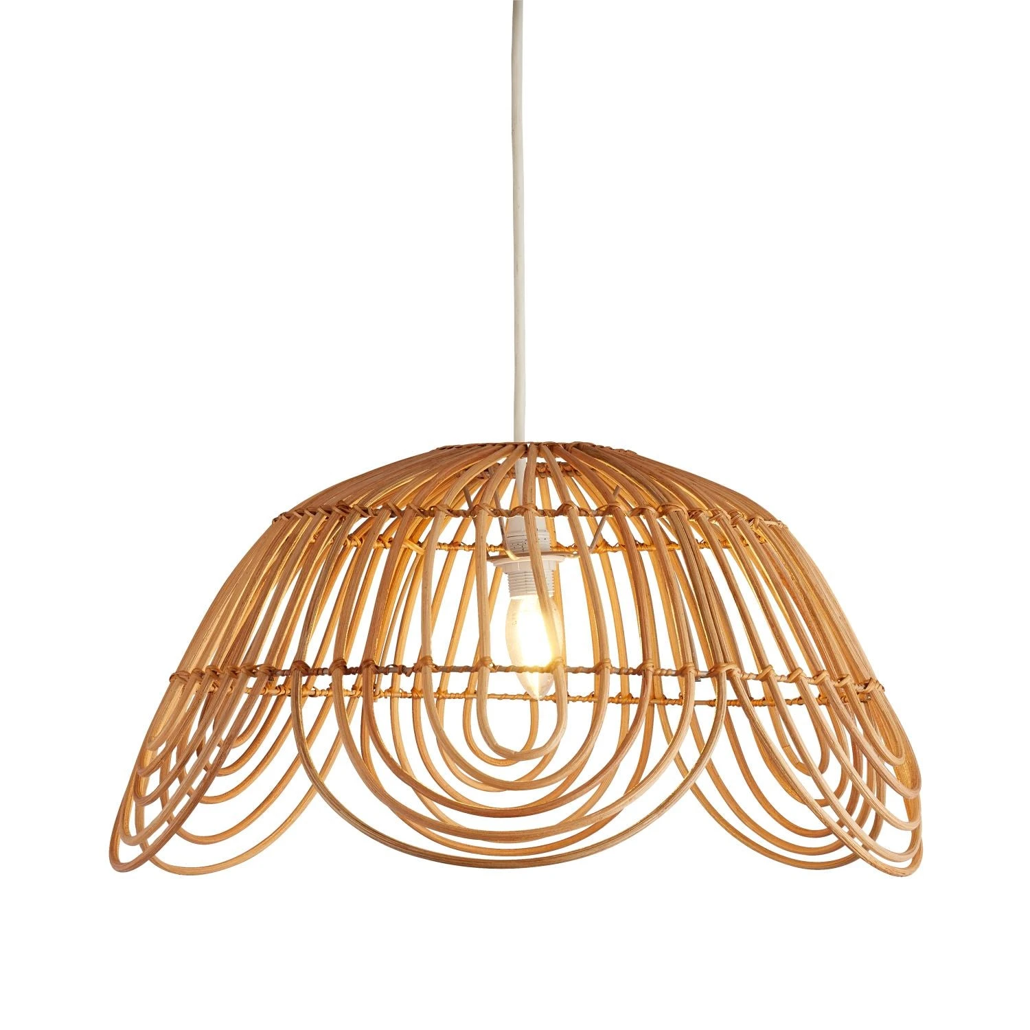 Bamboo Scallop Edge Light Shade (46cm) 1 Bamboo Scallop Edge Light Shade (46cm)