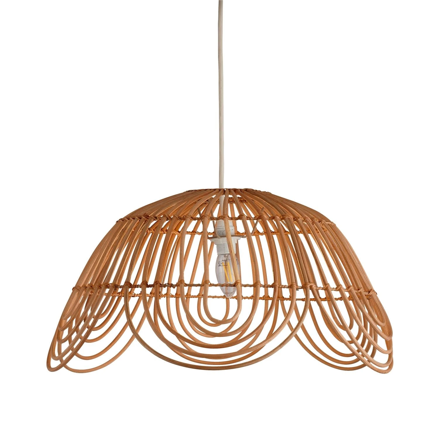 Bamboo Scallop Edge Light Shade (46cm) 2 Bamboo Scallop Edge Light Shade (46cm) - Image 2