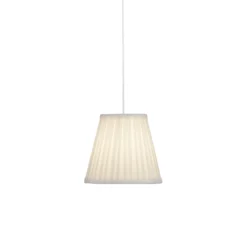 Off White Pleated Faux Silk Light Shade (20cm)