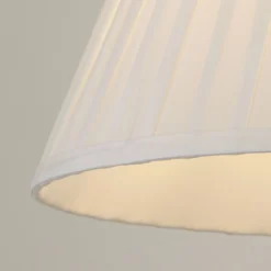 Off White Pleated Faux Silk Light Shade (20cm) -Julian Charles HR00125 Zoom