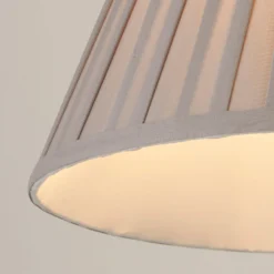 Grey Pleated Faux Silk Light Shade (25cm) -Julian Charles HR00128 Zoom