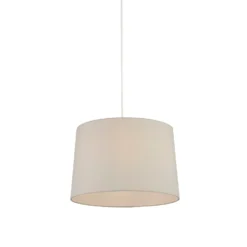 Ivory Tapered Linen Light Shade 38cm