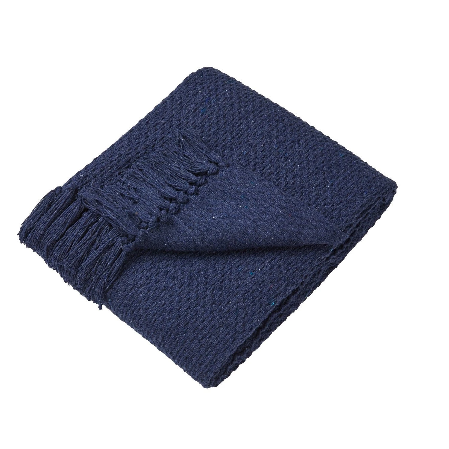 Hayden Navy Large Cotton Throw (200cm X 200cm) 2 Hayden Navy Large Cotton Throw (200cm X 200cm) - Image 2