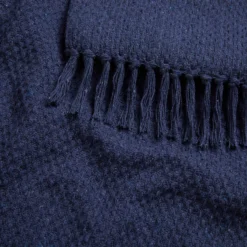 Hayden Navy Large Cotton Throw (200cm X 200cm) 6 Hayden Navy Large Cotton Throw (200cm X 200cm) -Julian Charles HaydenNavyDetail bfeb8b02 245d 48fb b45d 534e68674921