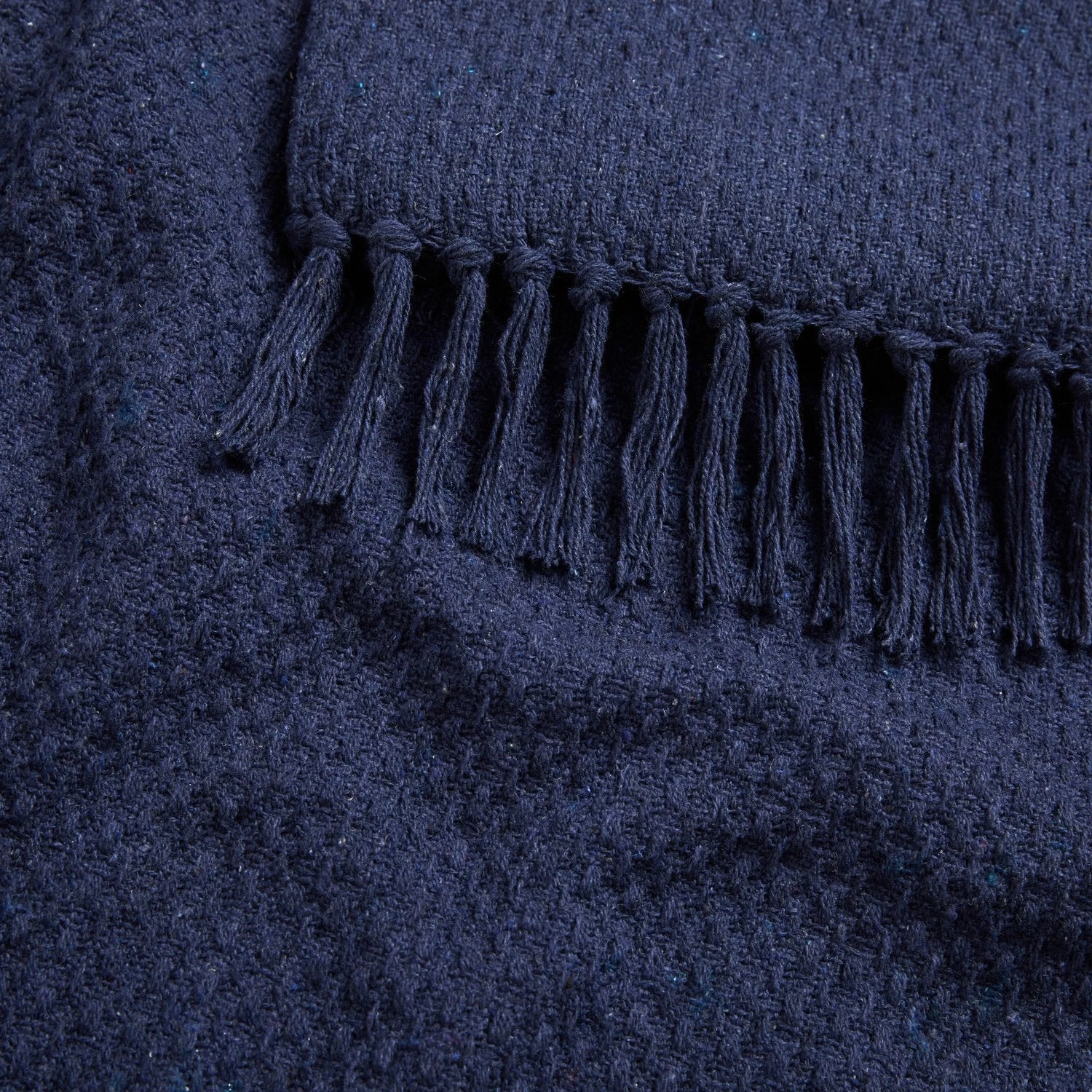 Hayden Navy Large Cotton Throw (200cm X 200cm) 3 Hayden Navy Large Cotton Throw (200cm X 200cm) - Image 3