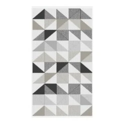 Hendra Monochrome Geometric 550gsm Cotton Towels -Julian Charles Hendra Towel Monochrome 01