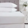 100% Cotton 180TC White Fitted Sheet