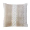 Denver Snow Leopard Faux Fur Cushion (43cm X 43cm)