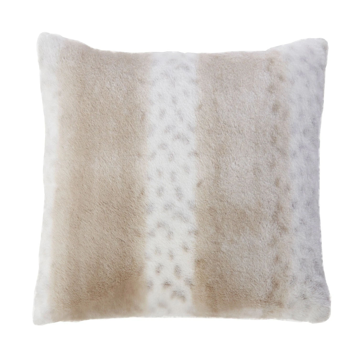 Denver Snow Leopard Faux Fur Cushion (43cm X 43cm) 1 Denver Snow Leopard Faux Fur Cushion (43cm X 43cm)