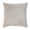 Barcelona Silver Velvet Large Cushion (55cm X 55cm)
