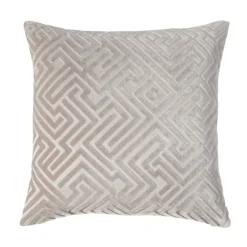 Barcelona Silver Velvet Large Cushion (55cm X 55cm)