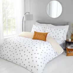 Daisy Bee White Reversible Super Soft Duvet Set