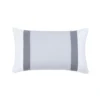 Eton Grey Pinsonic Velvet Boudoir Cushion (30cm X 50cm)