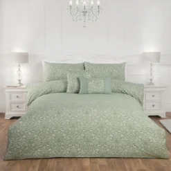 Enchanted Green Luxury Jacquard Duvet Set