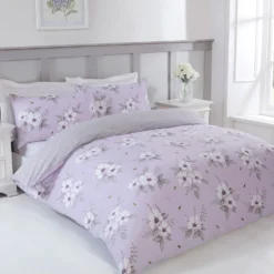 Flower Bee Lilac Reversible Duvet Set