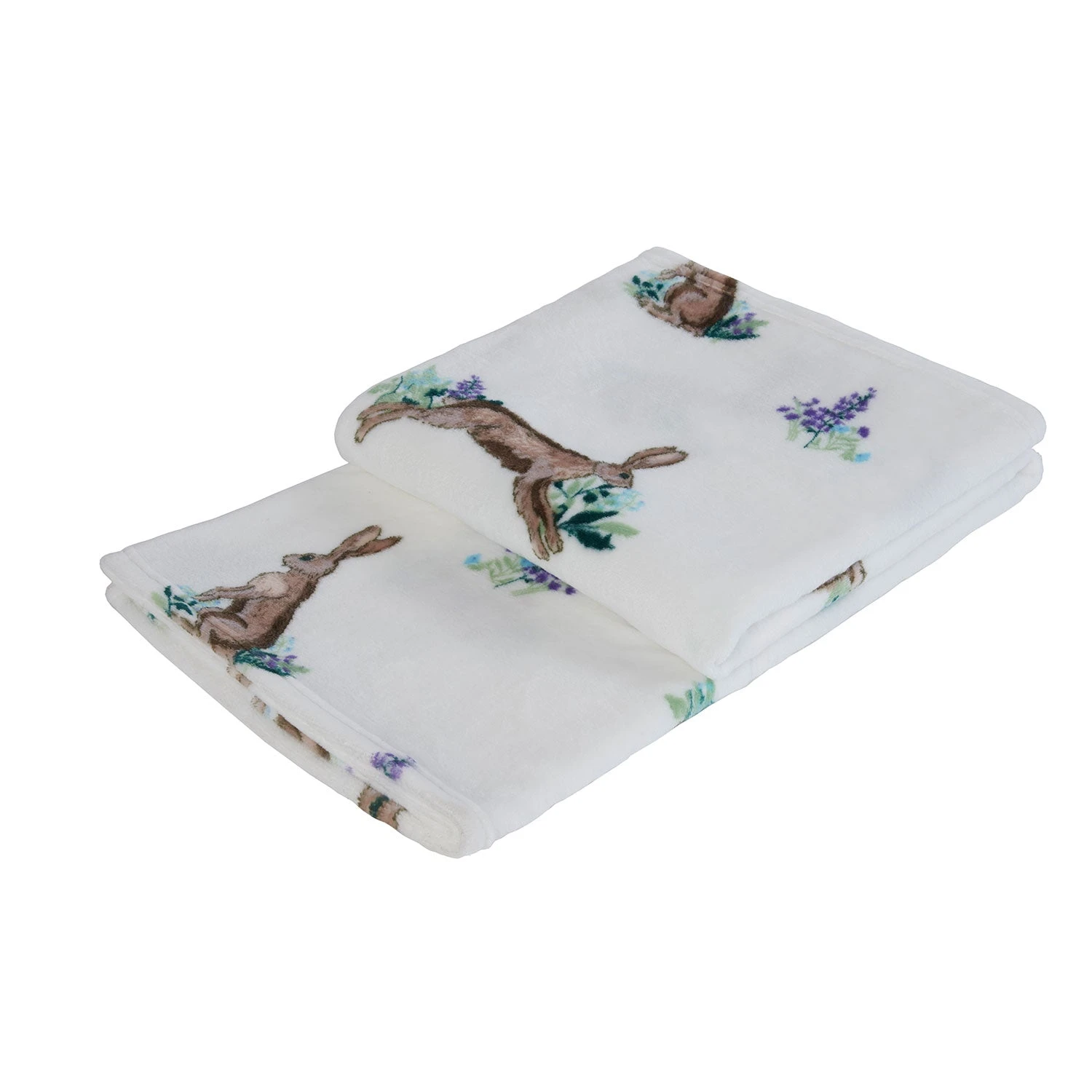 Hare Natural Printed Fleece Throw (130cm X 150cm) 3 Hare Natural Printed Fleece Throw (130cm X 150cm) - Image 3
