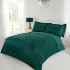 Othello Emerald Luxury Cotton Rich Jacquard Duvet Cover 7 Othello Emerald Luxury Cotton Rich Jacquard Duvet Cover -Julian Charles JC Othello Emerald SP